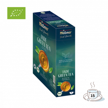 Meßmer Finest Moments Bio Jade Green Tea, Grüner Tee, Teebeutel im Kuvert, 2. Entnahmefach/displaytauglich, 30g